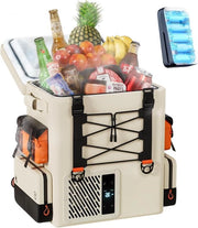 Portatile elettrico congelatore da 16 litri 12/24 V DC 110/240 V AC zaino congelatore per camper e-bike viaggi reisen congelatore con batteria 15 minuti rapido raffreddamento