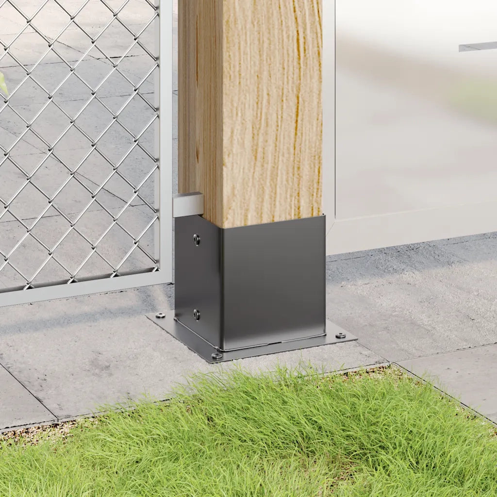 Basi Pali Quadrati 12 pz 141x141 mm Acciaio Verniciato Polvere 42000035