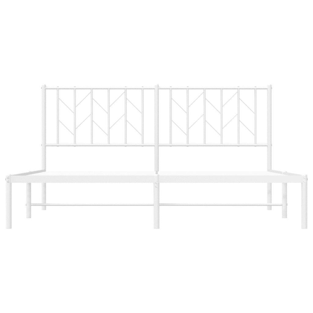 Giroletto con Testiera Metallo Bianco 160x200 cm