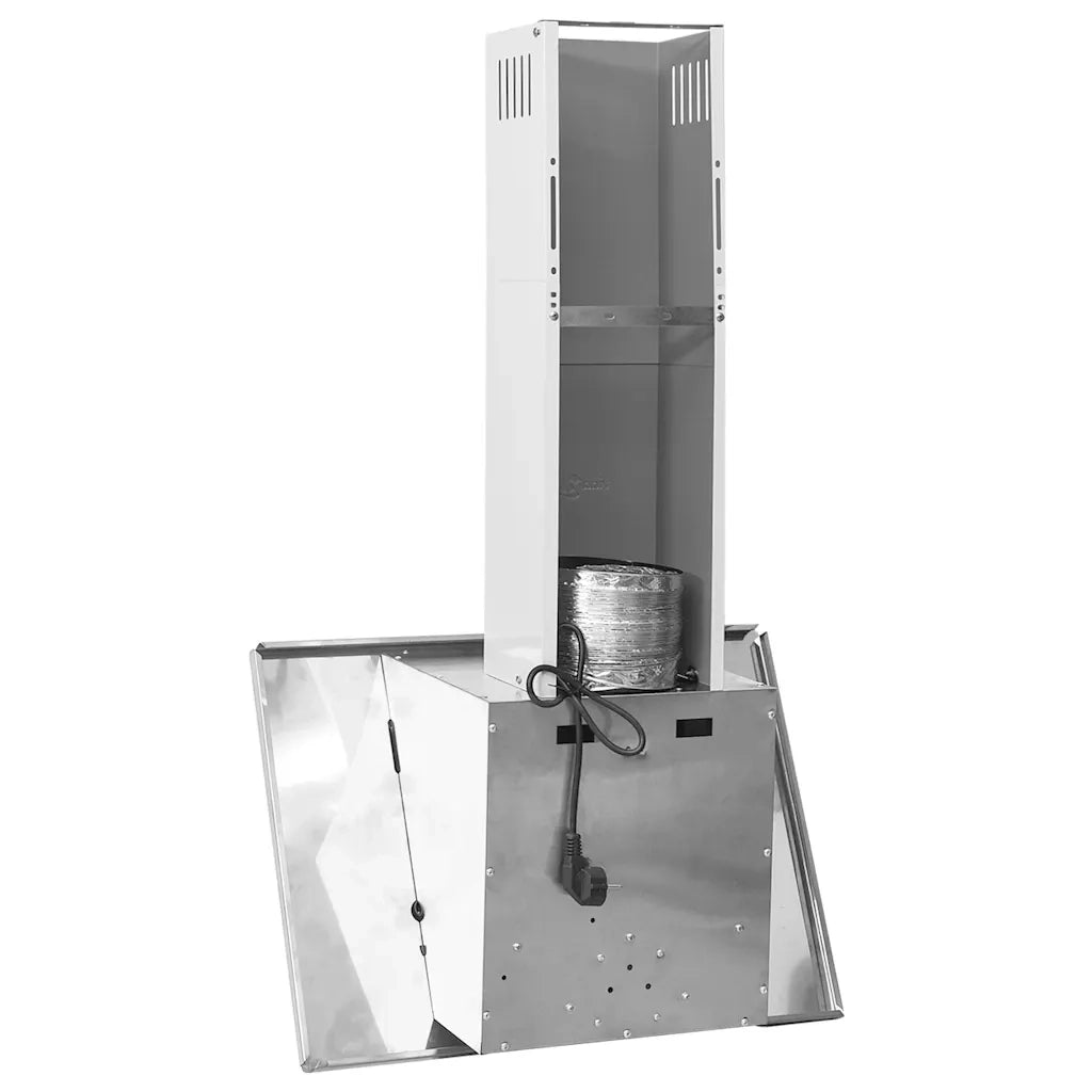 Cappa a Parete 60 cm in Acciaio Inox e Vetro Temperato Argento cod mxl 10361