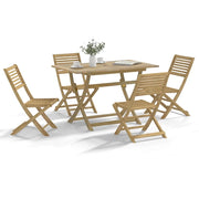 Set da Pranzo per Giardino 5 pz in Legno Massello di Acacia 3295001