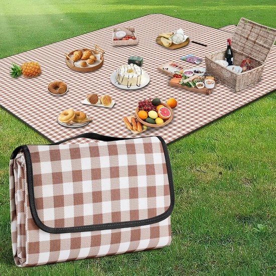 Matriccio pieghevole per picnic - impermeabile e portatile - 200 x 200 cm - tessuto Oxford