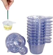 Misura liquido in plastica - Bicchiere per mescolare epoxy - Translucido - Bicchiere per mescolare resine - 40 ml - Adatto per progetti creativi - 100 pezzi
