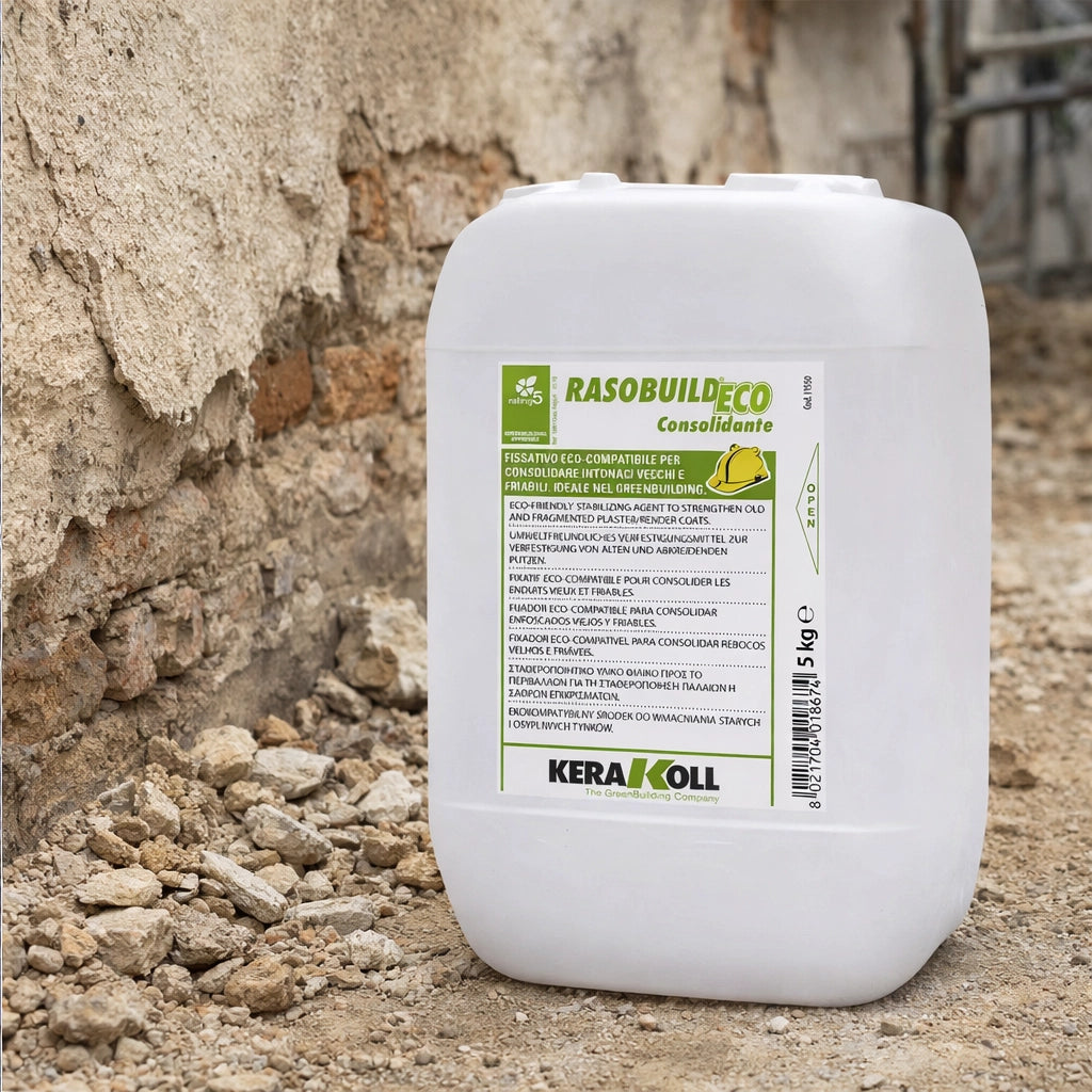 Kerakoll rasobuild eco fissativo consolidamento intonaci vecchi e friabili 5 kg