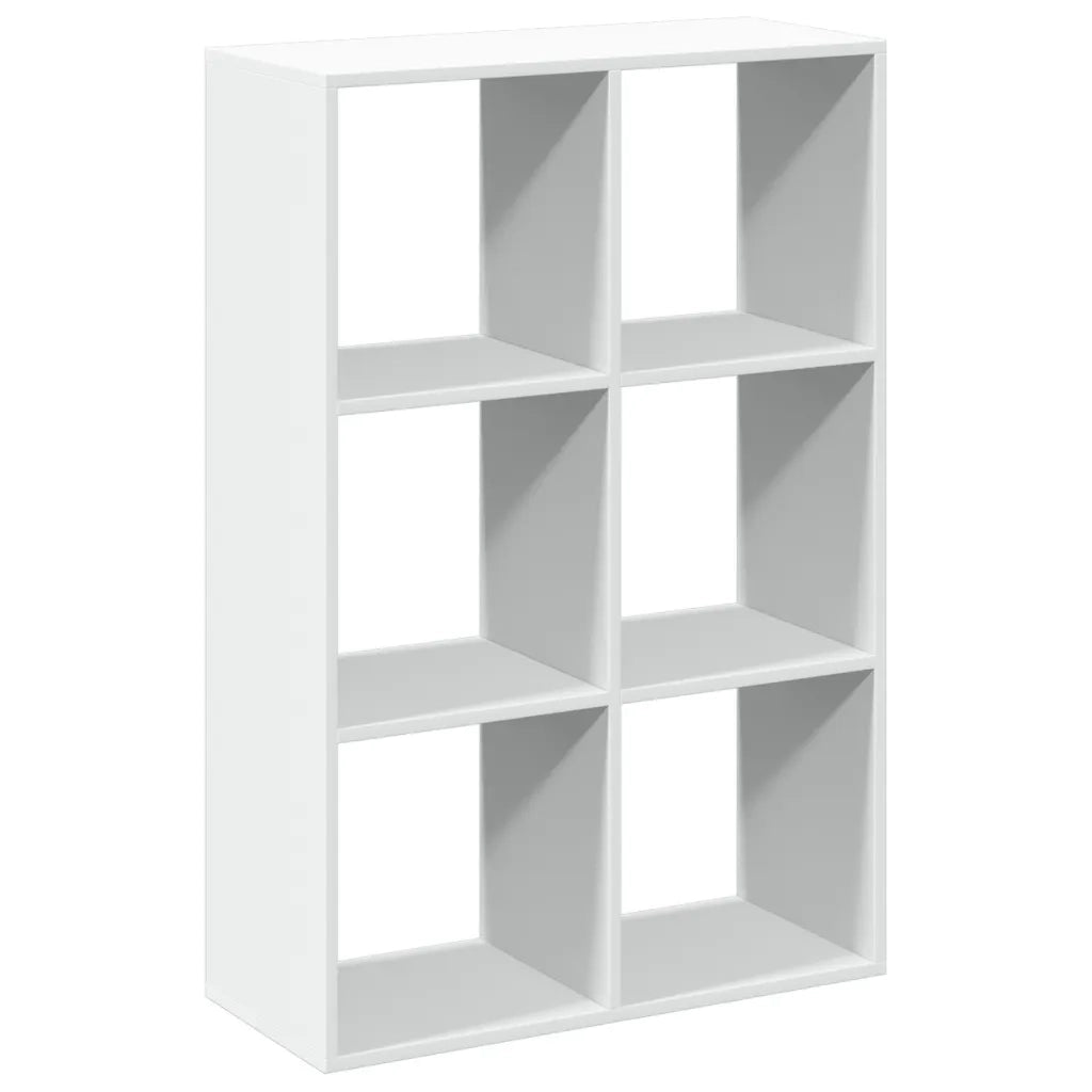 Libreria Divisorio-Scaffale per Libri-Mobile di Stoccaggio Bianca 69,5x29x103,5 cm in Truciolato