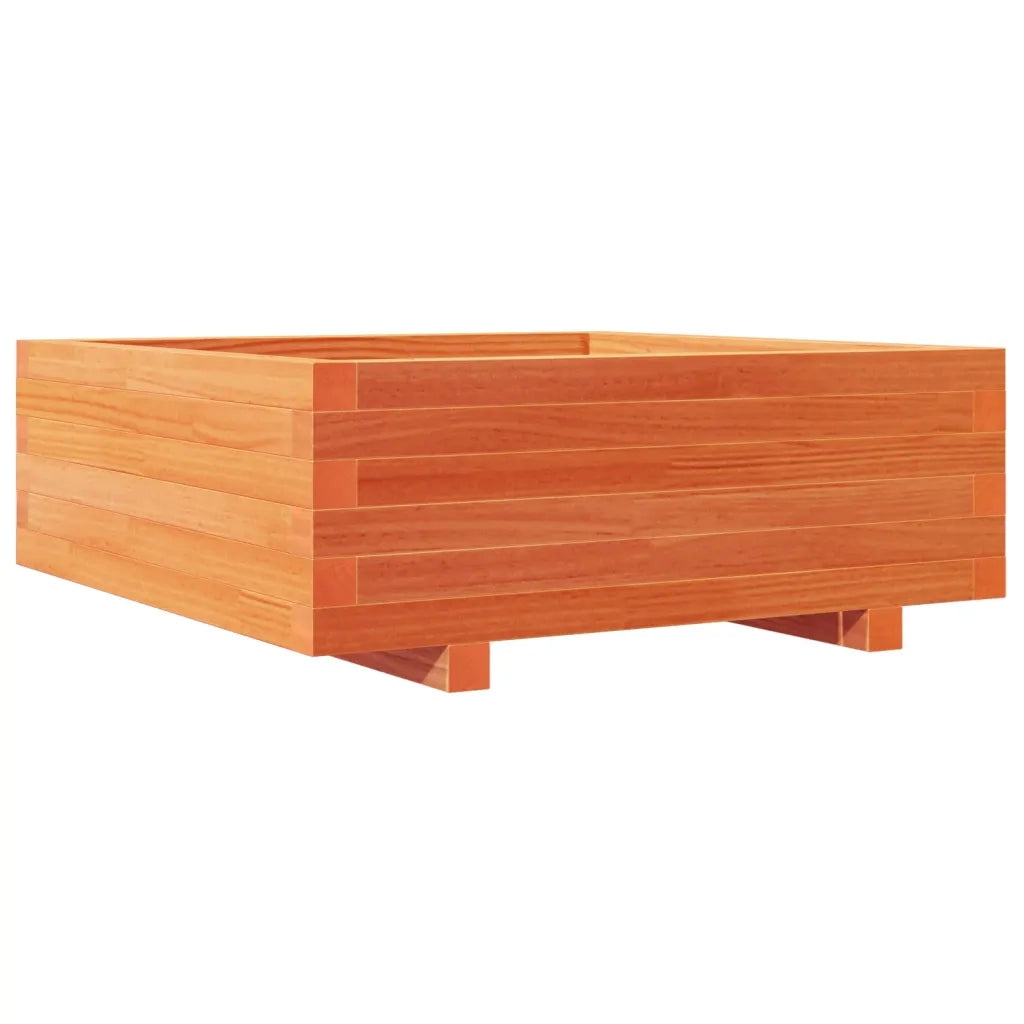 Fioriera Giardino Marrone Cera 70x70x26,5cm Legno Massello Pino 847305