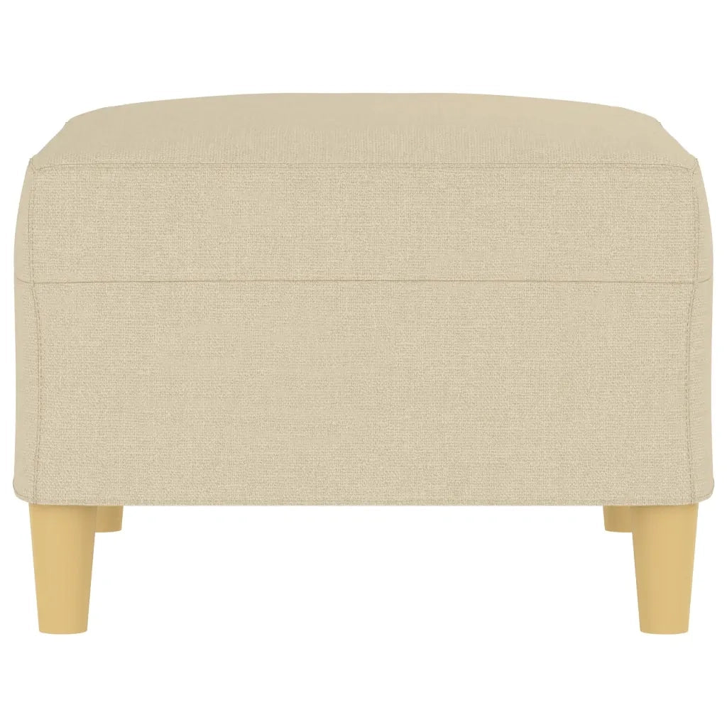 Poggiapiedi Crema 70x55x41 cm in Tessuto 349273