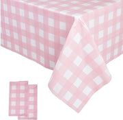 2 pezzi 137 x 274cm Tela di PVC a fiori rosse, impermeabile e resistente ai graffi, ideale per feste e compleanni.