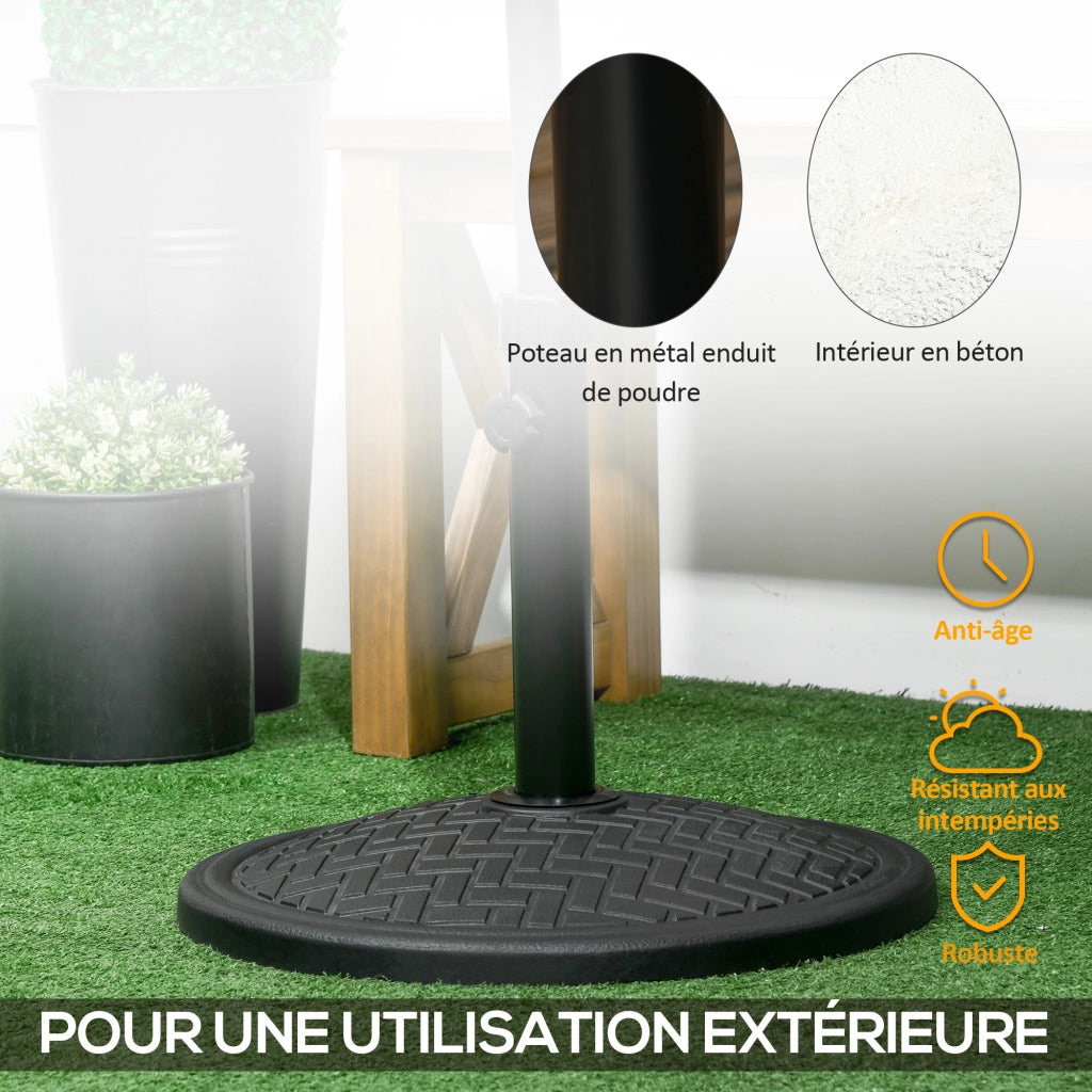 Base per parasole in cemento ¨C Zephmum ¨C Nero ? 46 cm