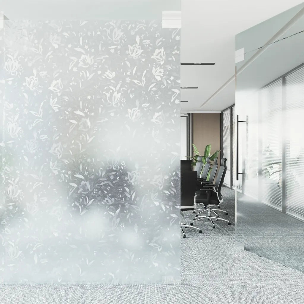 Pellicola per Finestra Smerigliata Motivo Fiore 45x500 cm PVC 155847