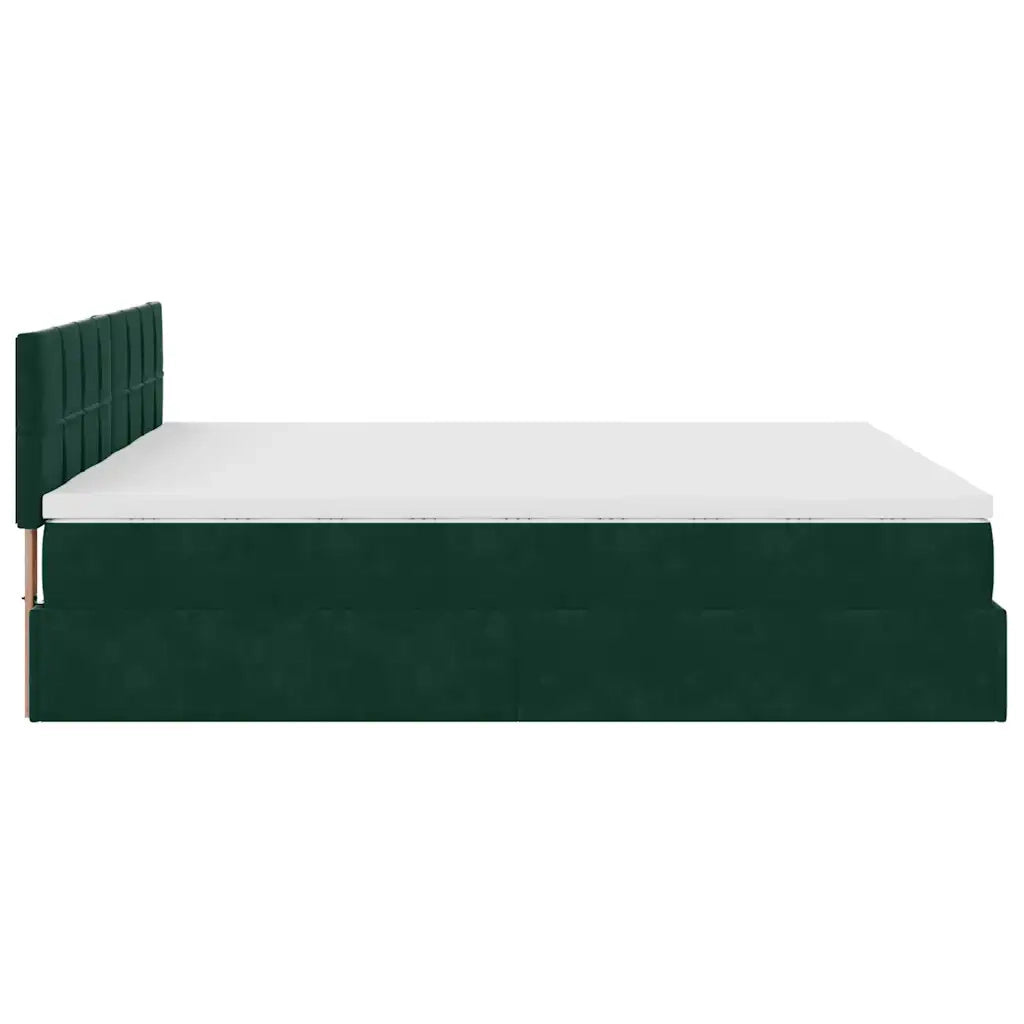 vidaXL Struttura Letto Pouf con Materassi 200x200 cm Velluto