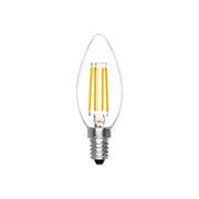 Alca power c35 6w 230v 810lm 6000k e14 lampada oliva a filamento a led vetro trasparente