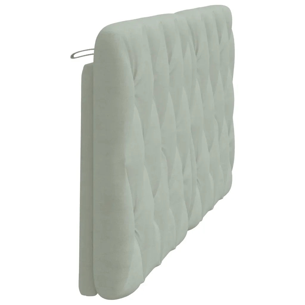 Cuscino Testiera Grigio Chiaro 160 cm in Velluto CFW6460718