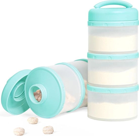 Portioneuse per latte in polvere per bambini contenitore di stoccaggio pieghevole 2 pezzi (verdigrigio chiaro)