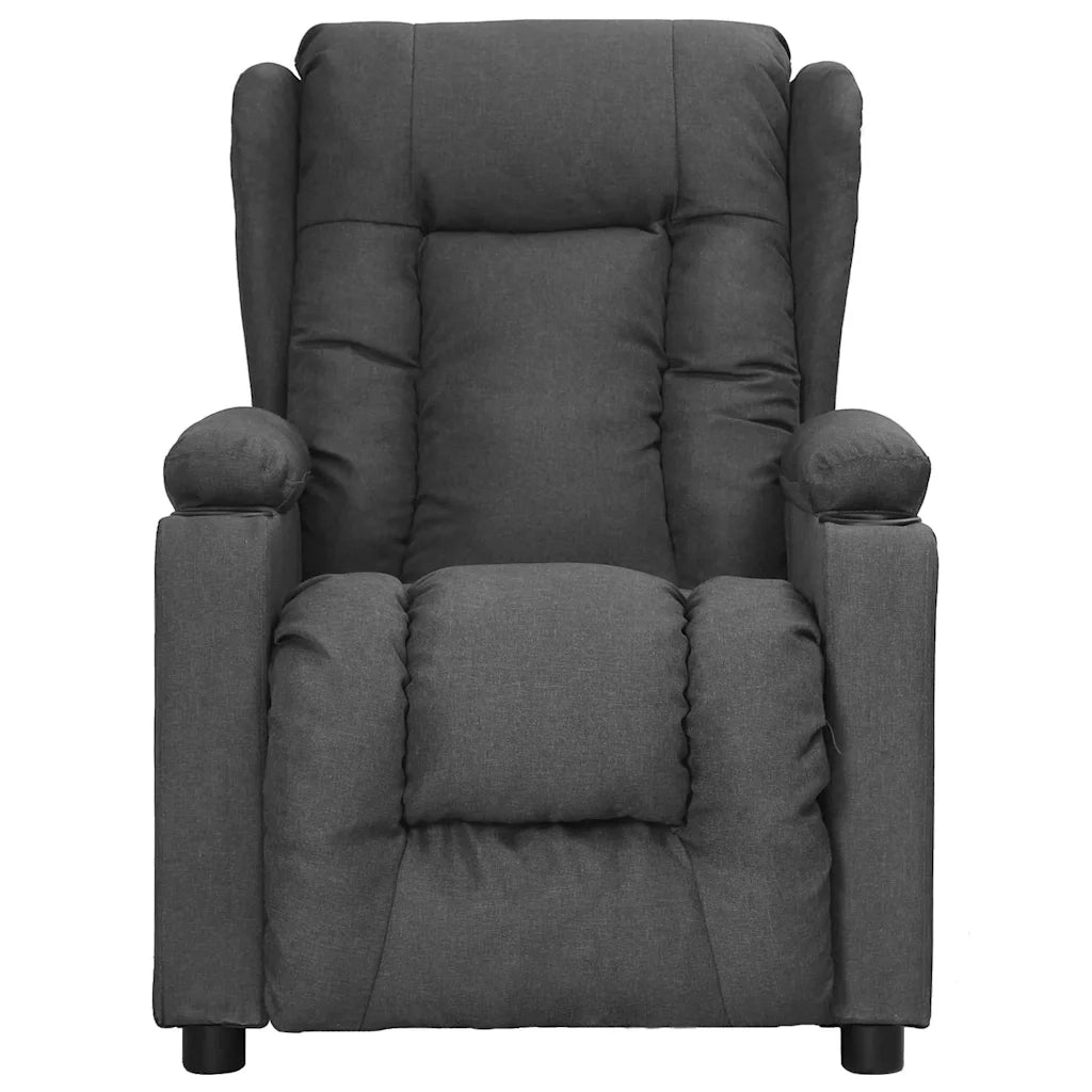 Divano Sedia-Poltrona Reclinabile in Tessuto Grigio Scuro 900317