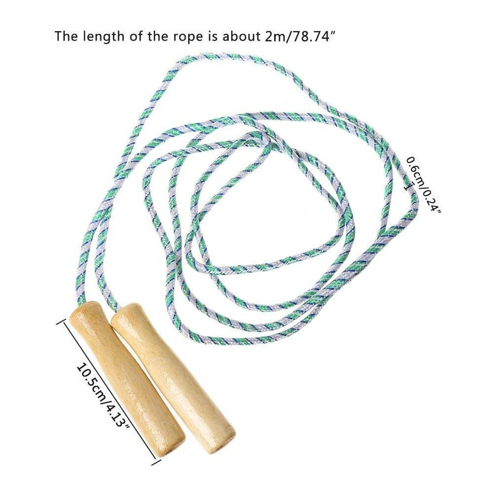 Trade Shop - Corda Per Saltare Allenamento Crossfit Jump Rope Pugilato Fitness Manici Legno -