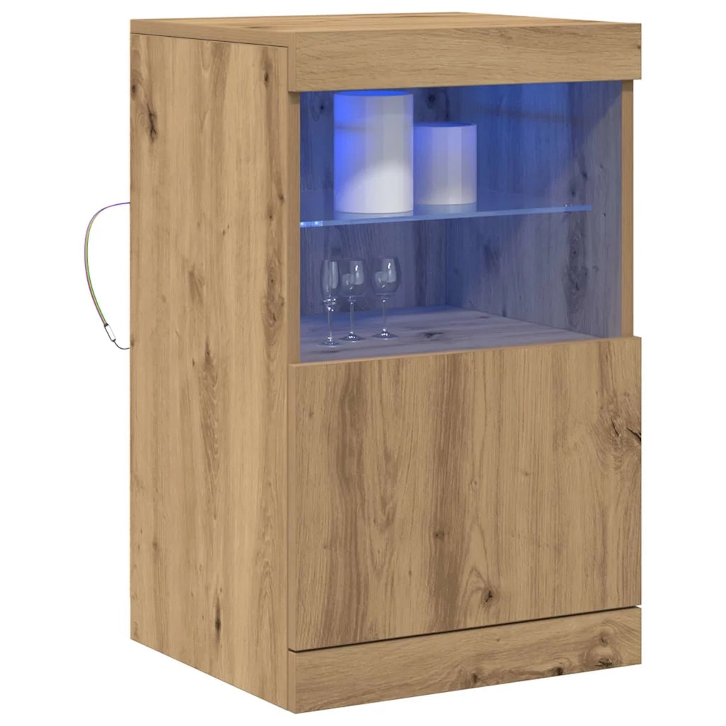 Madia LED Rovere artigianale 41 x 37 x 67 cm Legno multistrato 863037