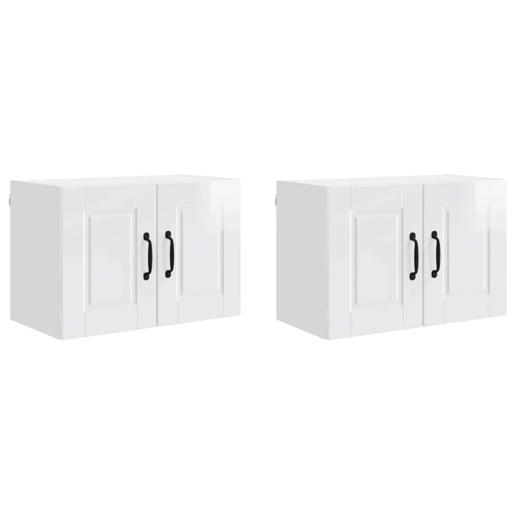Set di 2 pensili da cucina moderni pratici 60 x 31 x 40 cm in legno composito bianco 02_0054269