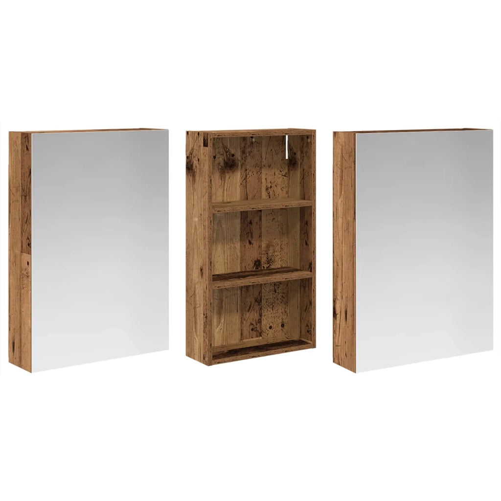 Set di Armadi da Bagno 3 pz 140 x 14,5 x 70 cm 3403782