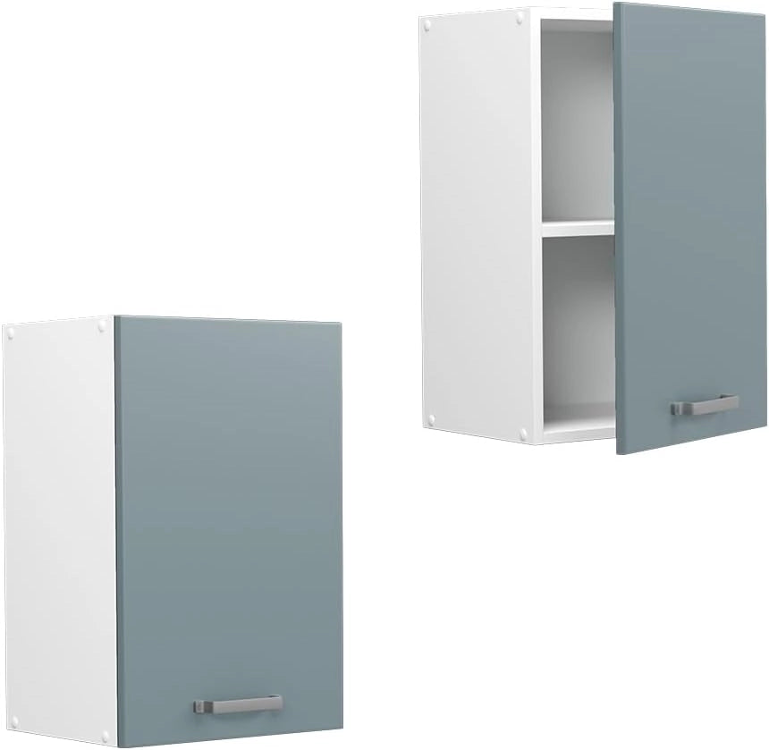 Pensile da cucina R-Line, Grigio-blu, 40 cm, per la libera combinazione all'interno di sistemi cucina modulari
