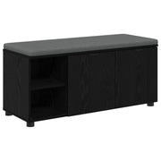 Panca per ingresso con cuscino Rovere Nero 100 x 38 x 46 cm