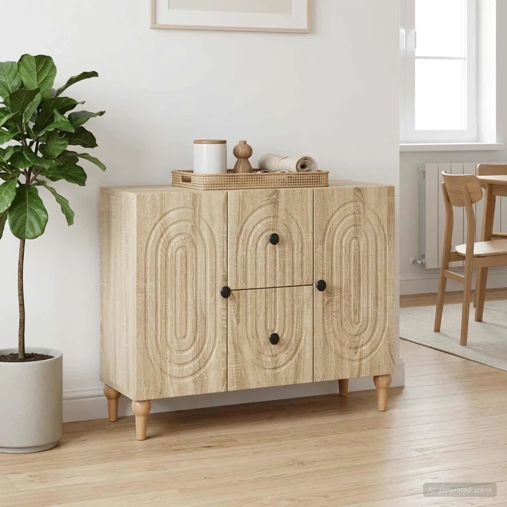 Mobile TV Rovere Sonoma 89 x 34,5 x 60 cm Legno ingegnerizzato 894197
