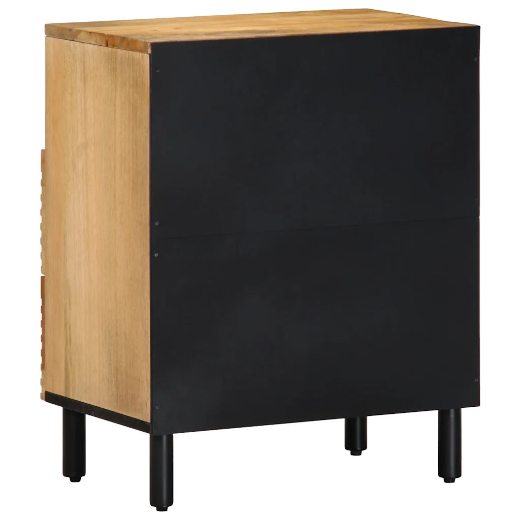 Comodino Marrone 50x33x60 cm in Legno Massello di Mango 4017730