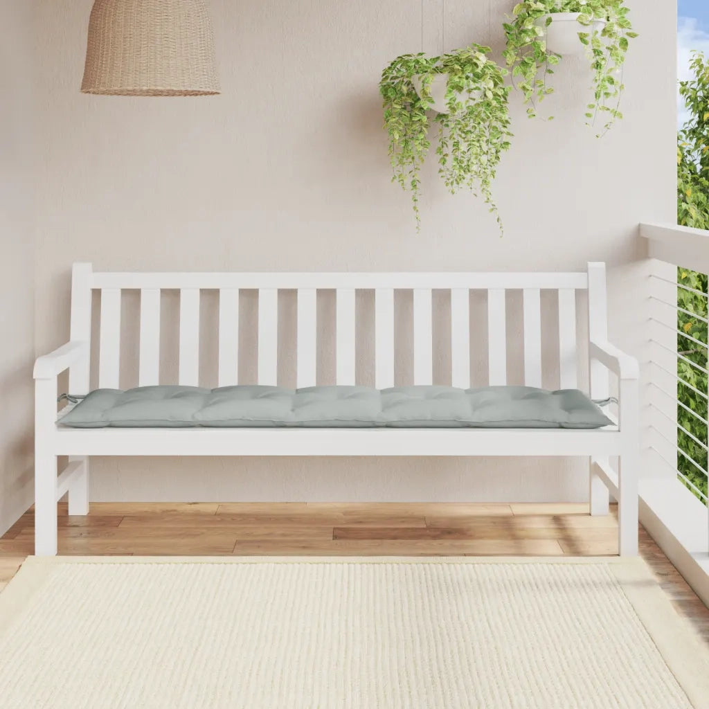 Cuscino Panca Giardino-Cuscini per panchina da esterno Grigio Chiaro M¨¦lange 180x50x7cm Tessuto