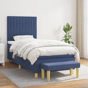 Giroletto a Molle con Materasso-Struttura Letto Blu 80x200 cm inTessuto 788026