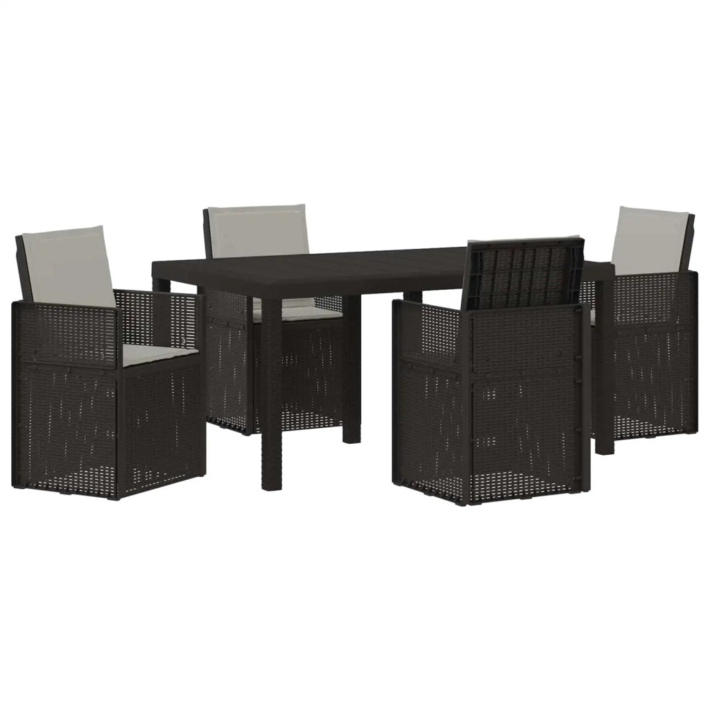 Set da Pranzo per Giardino 5 pcs Antracite e Grigio chiaro PP 3430058