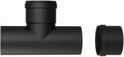 Smalbo RACCORDO A T PER STUFE A PELLET Col. Nero opaco  (M/F) Ø cm.10 2.00 pz