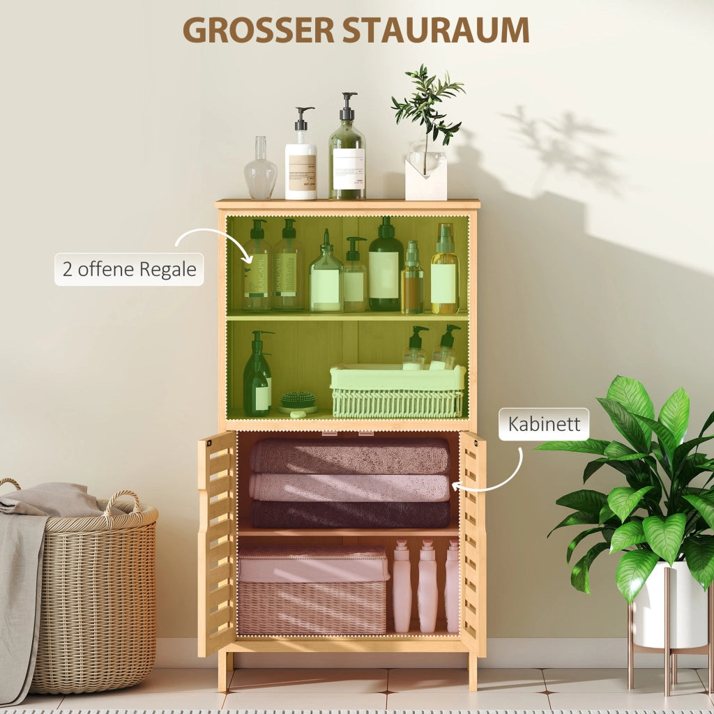Armadietto da Bagno in Bamb¨´ ¨C zephmum ¨C 50x29x92 cm Naturale