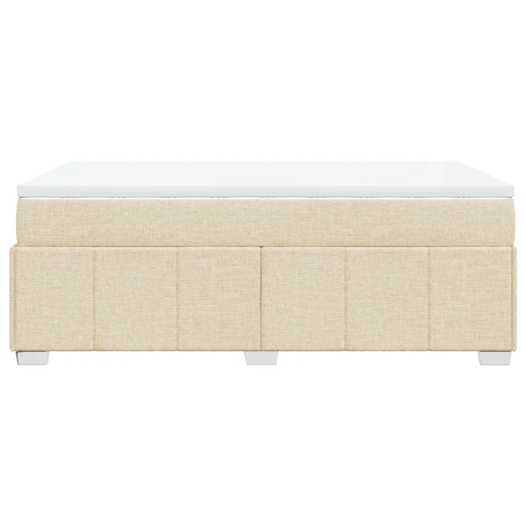 Giroletto a Molle con Materasso Crema 120x190 cm in Tessuto
