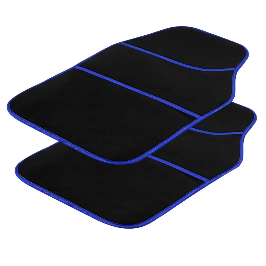 Tappetini per Auto 4 pezzi Universali in PVC Floccato Antiscivolo Nero Avizar