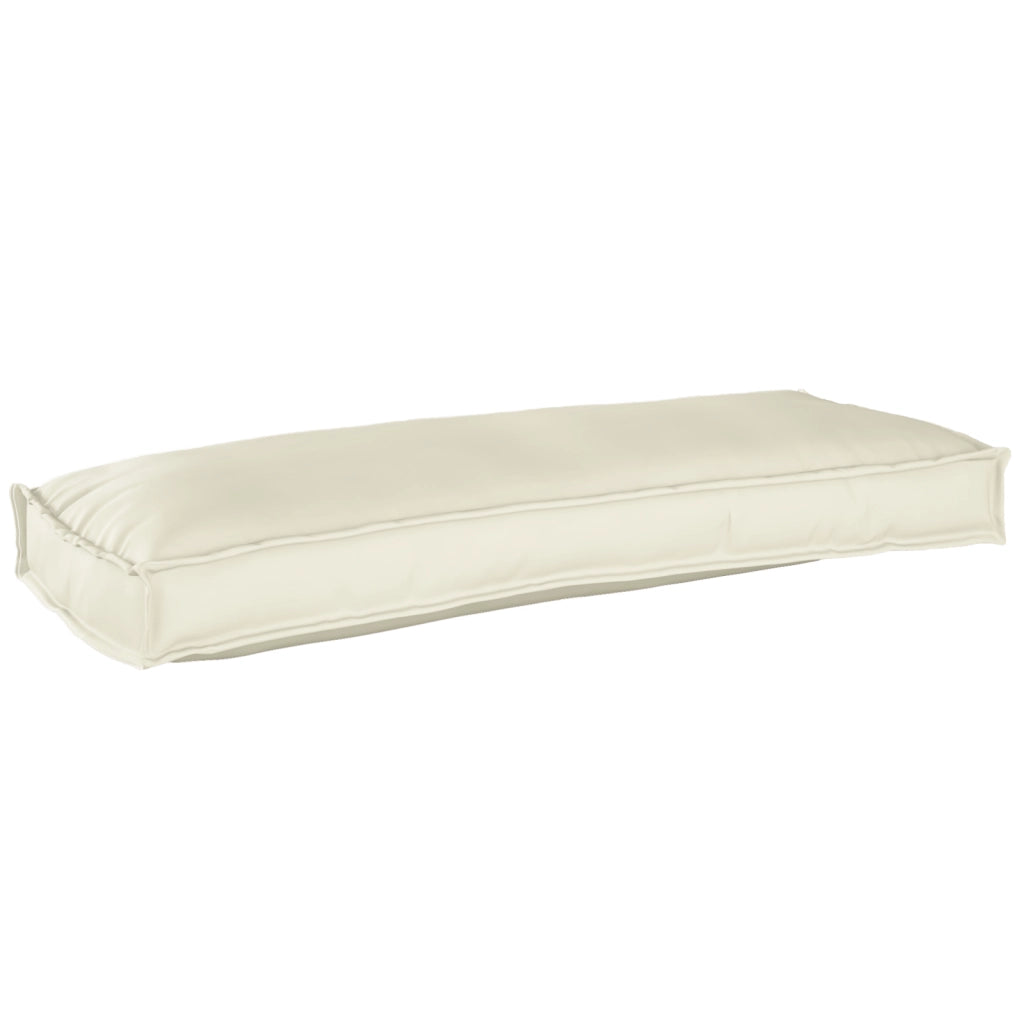 Cuscino per pallet per panchina panna 100x40x8 cm cotone Oxford