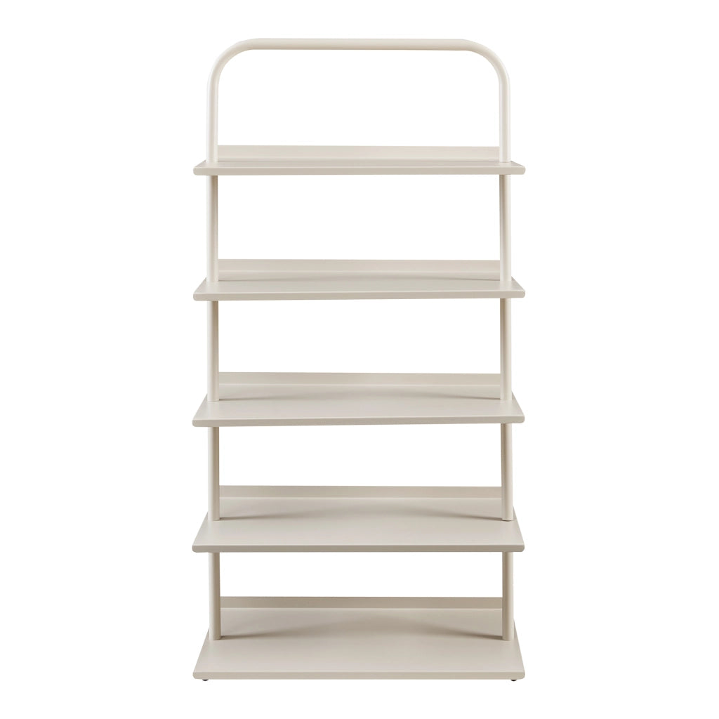 Scaffale Portascarpe Poytya Scarpiera a 5 Livelli 119 x 60 x 32 cm - Color Champagne [en.casa]