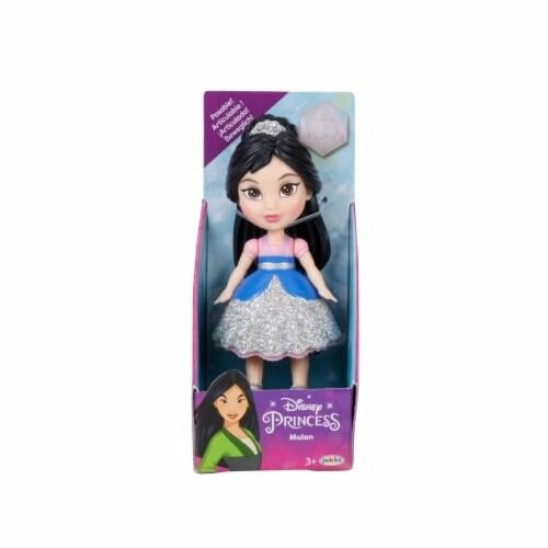 Disney Princess,Mini Bambola Mulan,7 cm,Jakks,Eta 3+