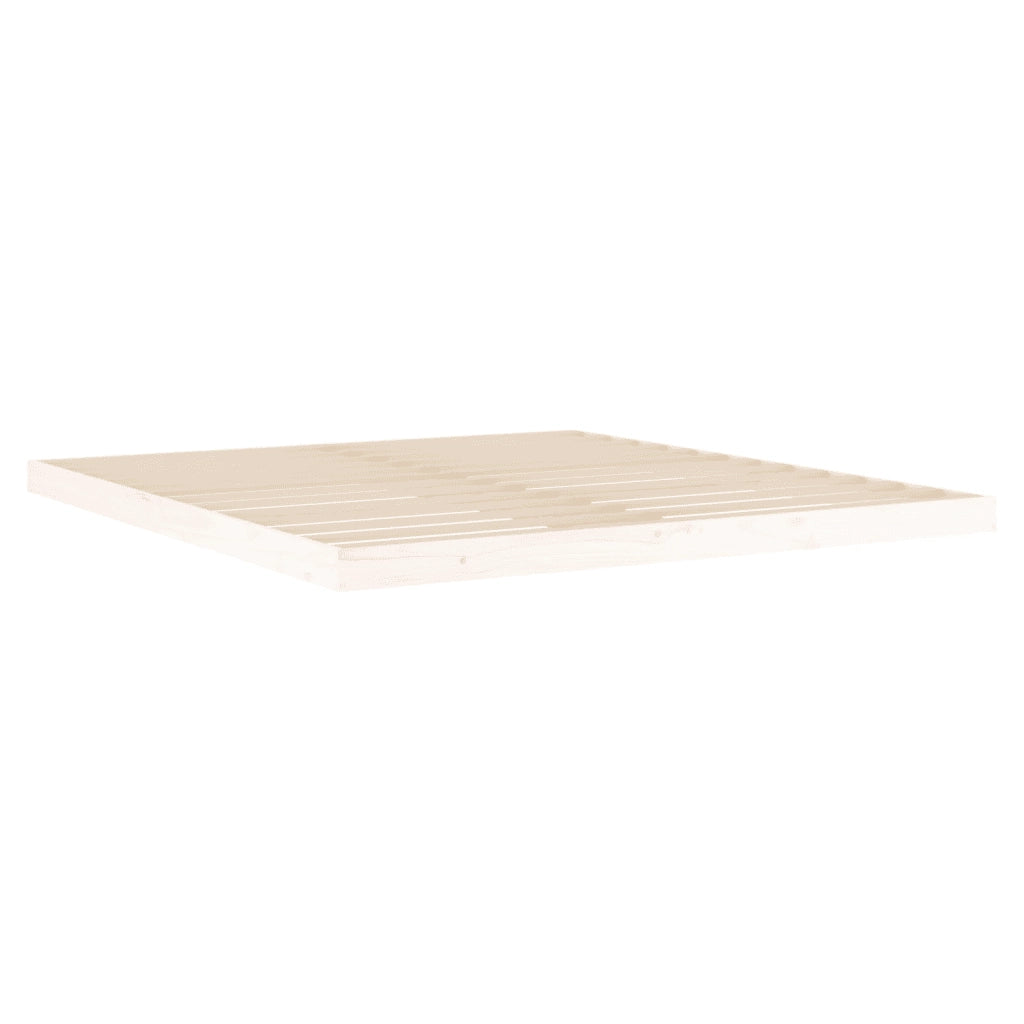 Giroletto senza Materasso Bianco 180x200 cm Legno Massello Pino 823430