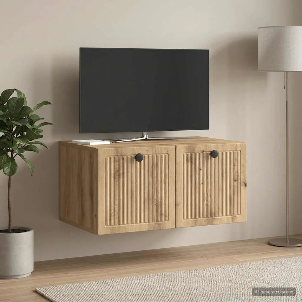 Mobile Porta TV da Muro Rovere Artigianale 59,5 x 41 x 30 cm 898004