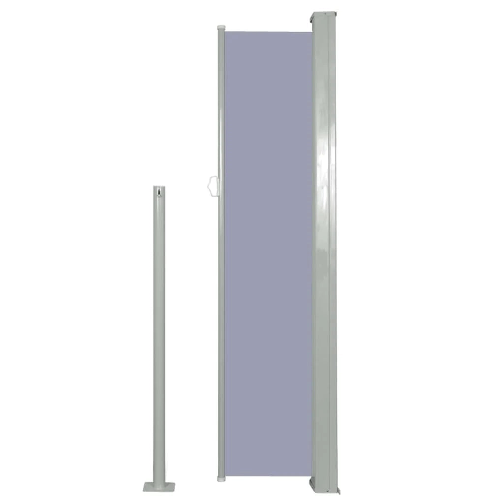 Tenda da sole laterale retrattile/schermo privacy per patio giardino terrazza balcone 140 x 300 cm grigio 02_0007089