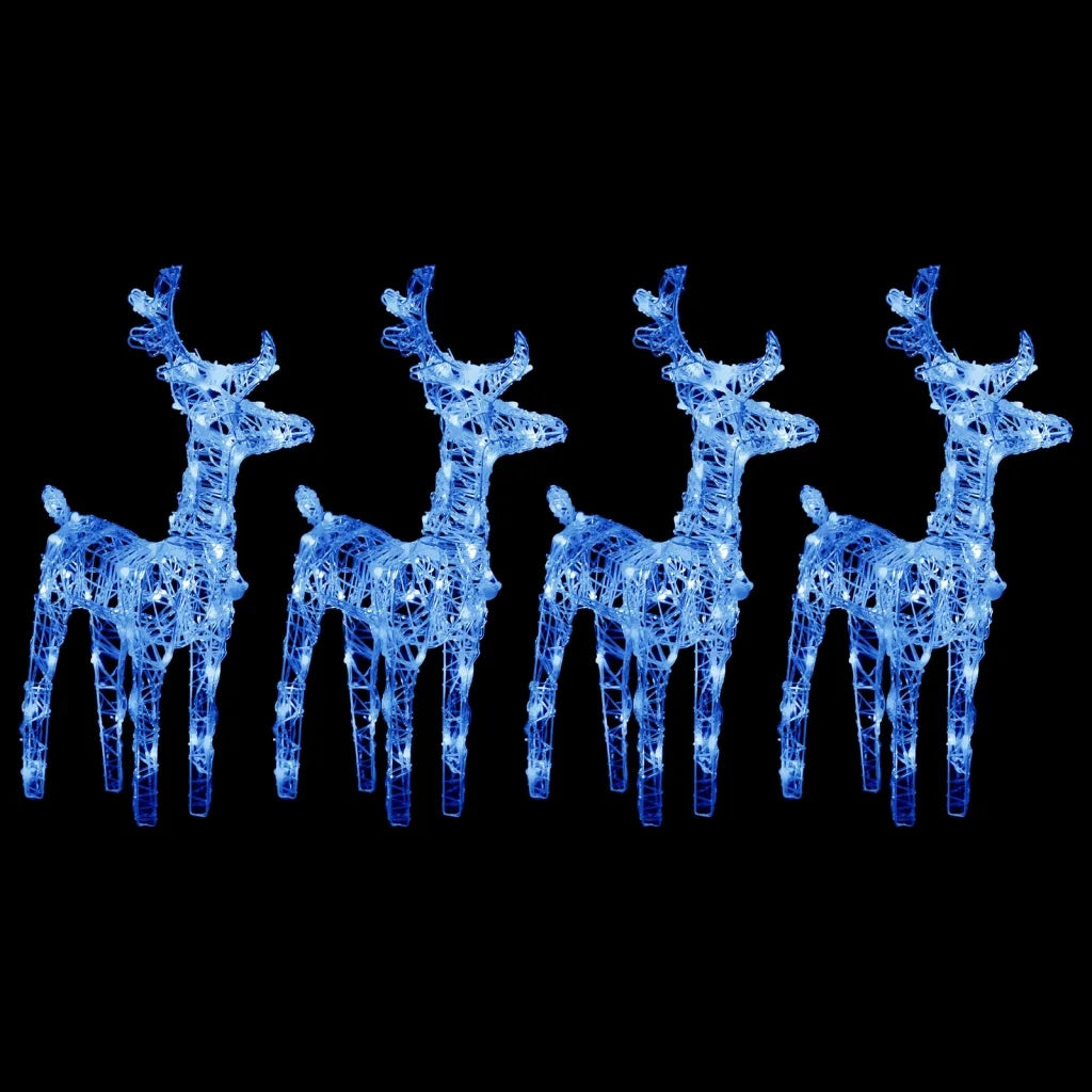 Renne di Natale 4 pz Blu 160 LED in Acrilico CFW7647295