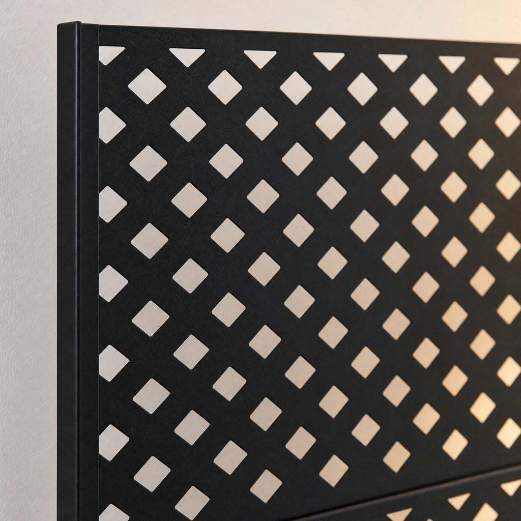Fioriera Alta con Spalliera Malja in Acciaio 146 x 83 x 31 cm - Nero casa.pro