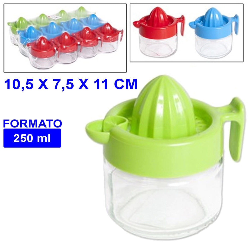 Trade Shop - Spremilimoni Spremiagrumi Spremi Limone Arancia Con Contenitore In Vetro 250ml -