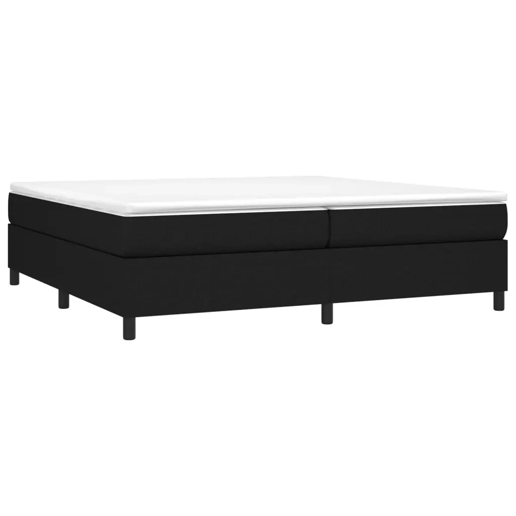 Struttura Letto a Rete a Molle Nero 200x200 cm in Tessuto 3120888