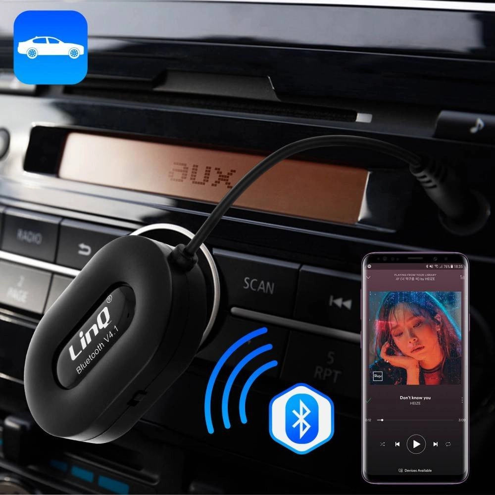 Trade Shop - Ricevitore Musicale Bluetooth X81 Per Auto Speaker Aux Jack Vivavoce Wireless 3,5mm -