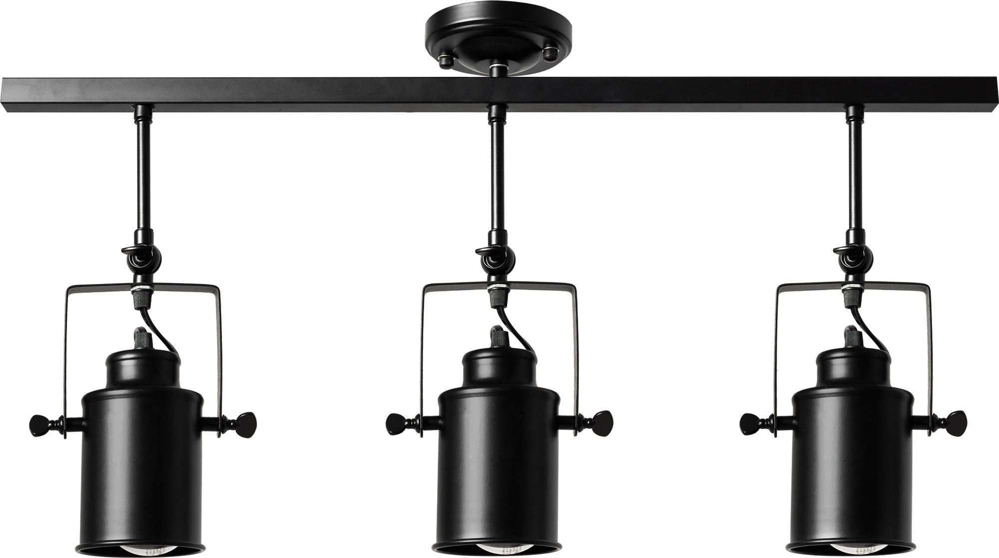 Riflettore Lampada Mobile Spot Da Soffitto Triplo Nero E27 APP487-3C