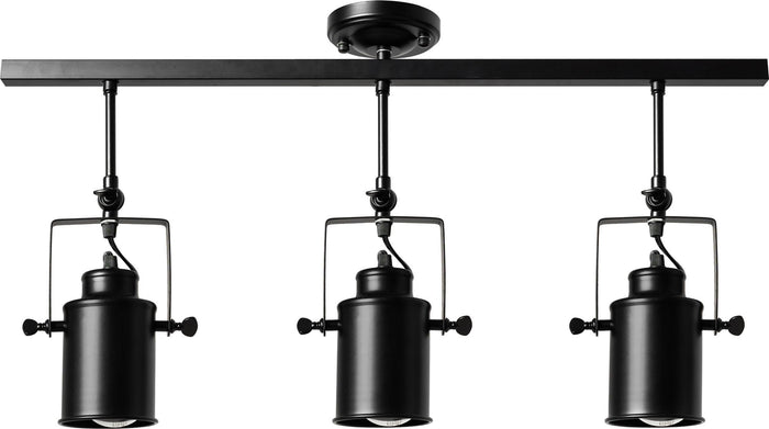 Riflettore Lampada Mobile Spot Da Soffitto Triplo Nero E27 APP487-3C