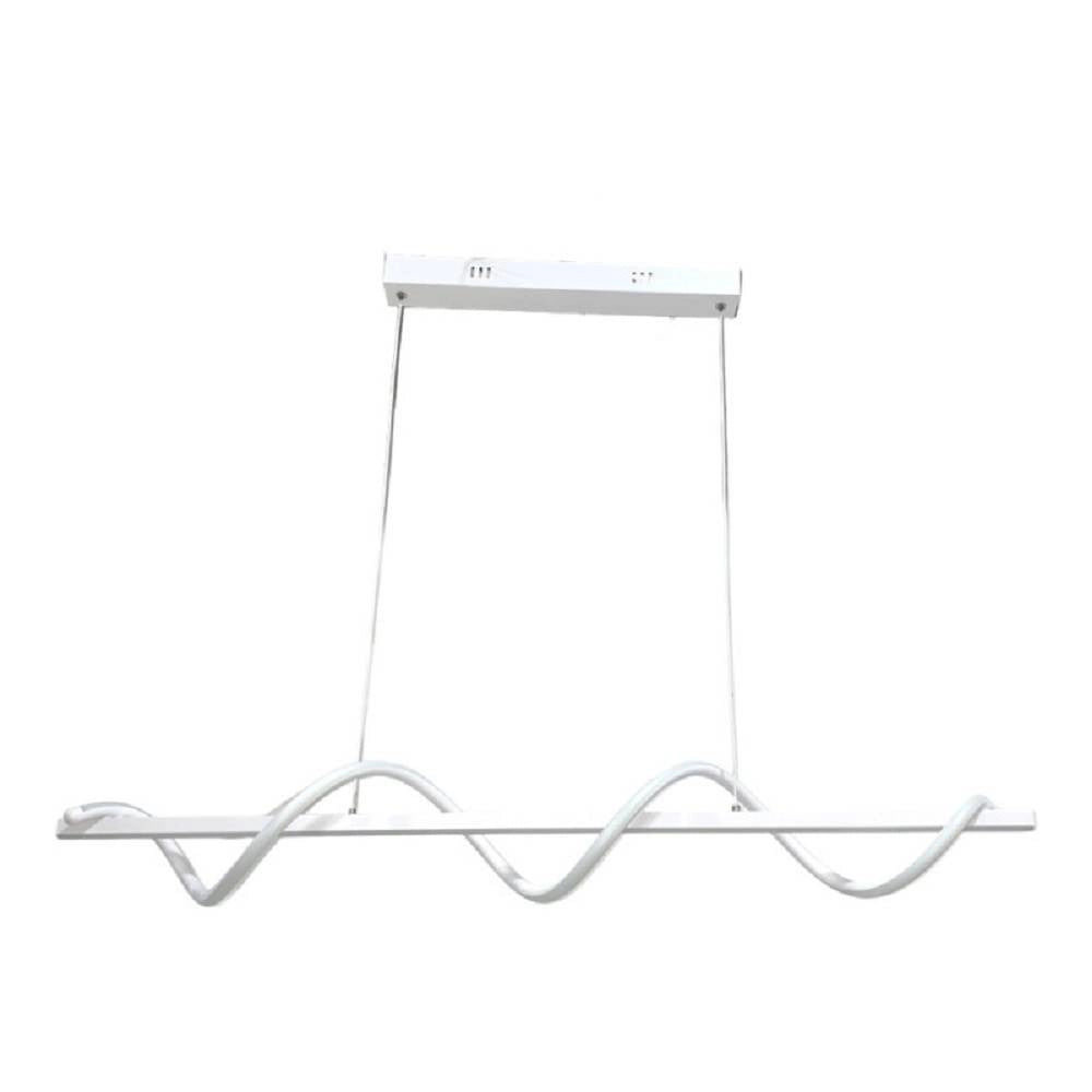 Trade Shop - Lampadario Led Sospensione 36w Moderna Twist Bianco Luce 6500k 3000k 4000k B65-b -