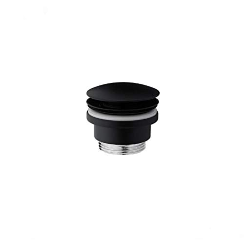 Piletta scarico click clack senza troppo pieno universale 11/4 nero opaco