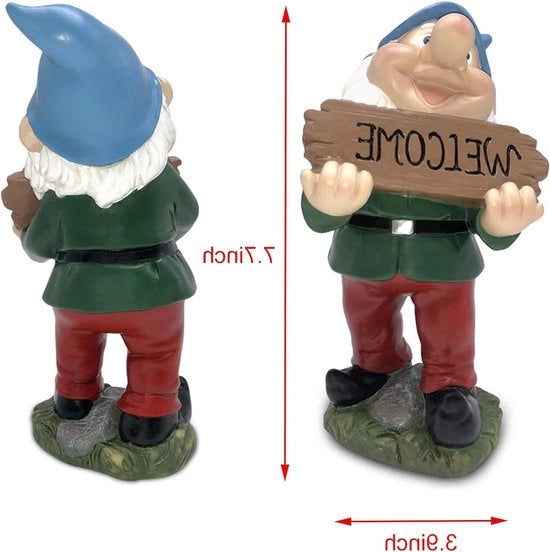 Figura da giardino in miniatura da 19cm - Resistente al tempo e alla luce solare